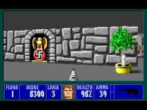 Wolfenstein 3D - First Level With All Secrets - YouTube