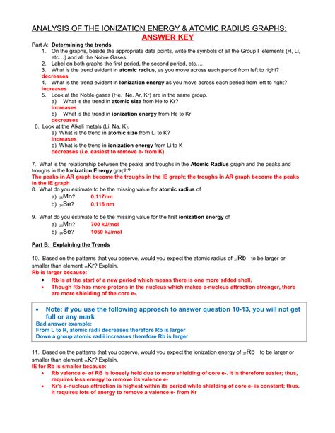 Analysis of the Ionization Energy & Atomic Radius Graphs - DocsLib