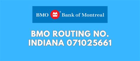 BMO Harris Bank Routing Number Indiana 071025661: Simplifying Wire Transfers