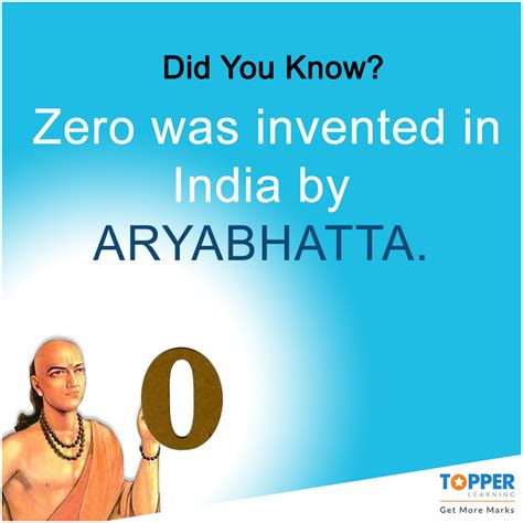 #DidYouKnow Zero was invented in India by Aryabhatta. #Math #Fact #India Online Study, Math ...