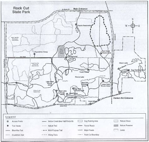 Rock Cut State Park Illinois Site Map - Rock Cut State Park Illinois ...