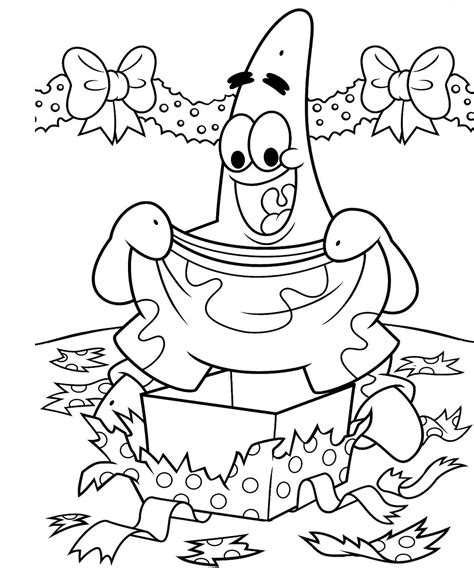 Spongebob Christmas Coloring Pages - Coloring Home