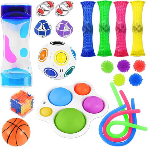 Nestling Fidget Toys Set, 21Pcs Sensory Fidget Toys for Kids Adults, Stress Reliever Anxiety ...