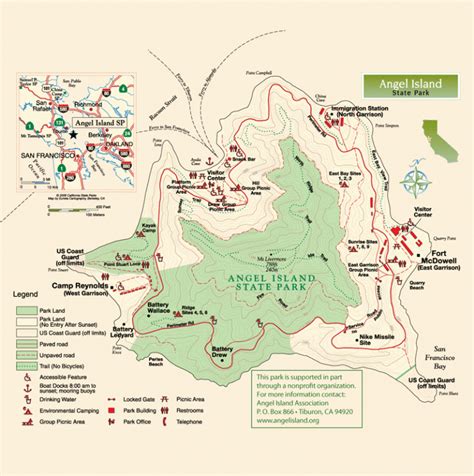 East Bay Hiking Trail Map - TravelsFinders.Com