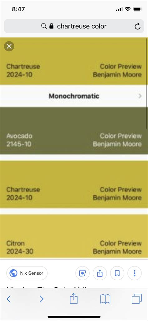 Chartreuse color | Paint color chart, Chartreuse color, Paint colors