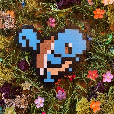 Squirtle Pixel Art Made With Perler Beads - Etsy