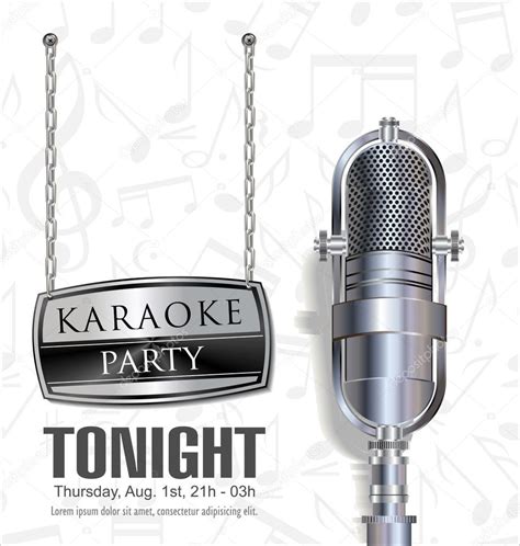 Karaoke party background — Stock Vector © totallyout #34258733