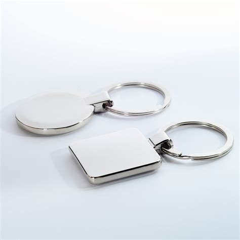 Custom Imprint Metal Square Keychain (Small)