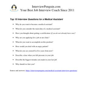 TOP 20 Medical Assistant Interview Questions & Sample Answers [2023]