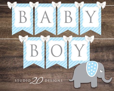 Letter Flags, Bunting Banner, Baby Shower Themes, Baby Boy Shower, Shower Ideas, Baby Elefante ...