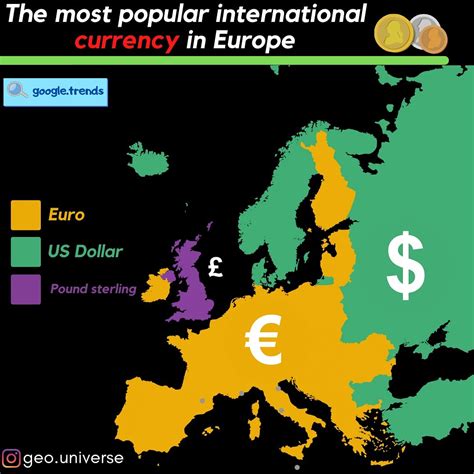 The most popular currency in Europe$€£ : r/MapPorn