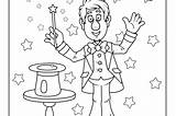 Magician coloring pages  Colorfillo sketch template