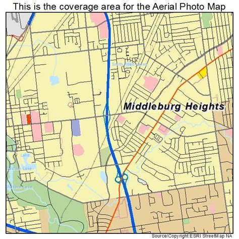 Aerial Photography Map of Middleburg Heights, OH Ohio