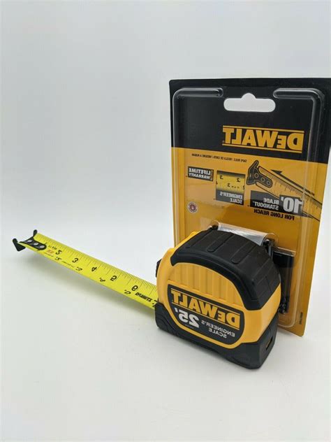 Dewalt DWHT36066S 25ft. Engineer Scale Tape Measure, Black