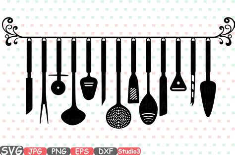 Cooking Clip Art Cooking Monogram Svg Kitchen Monogram Svg Kitchen Clip ...