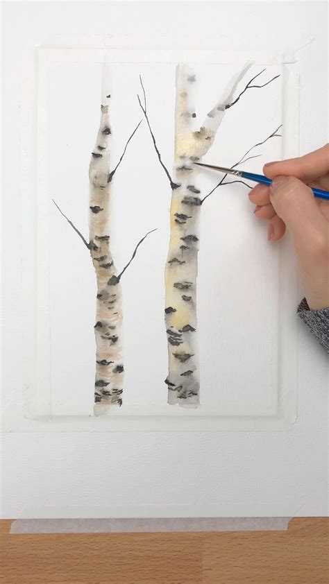 Birch Tree Tutorial - A mini tutorial of how I paint quick birch trees ...