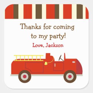 Fire Truck Stickers | Zazzle