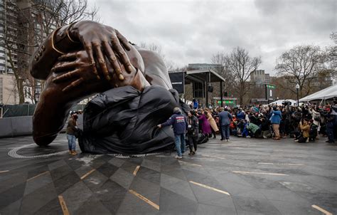 A monument to the Kings, 'The Embrace' is unveiled on Boston Common | WBUR News