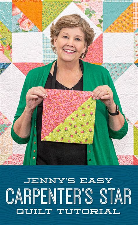 Watch this Easy Pattern Free Carpenter Star Quilt Tutorial. Jenny Doan ...