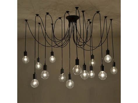 Suspension en métal, peinture electrostatique noir luminaire design ...