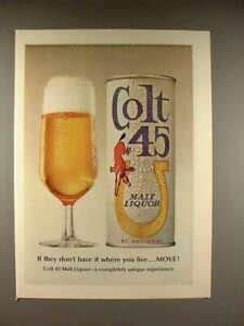 1965 Colt 45 Malt Liquor Ad - Where You Live! | eBay