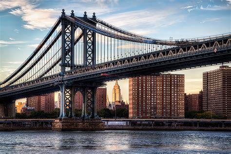 Fonds d'ecran Ponts Ciel Rivières Manhattan New York HDR Villes télécharger photo