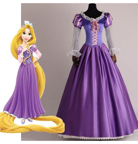 Disney Tangled Princess Rapunzel Dress Cosplay Costume