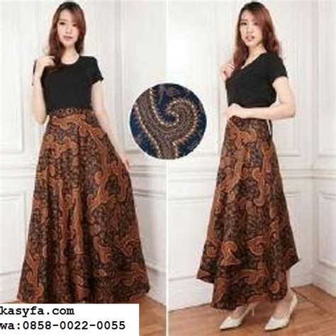 Grosir rok batik panjang rok batik modern - ''KASYFA SHOP''