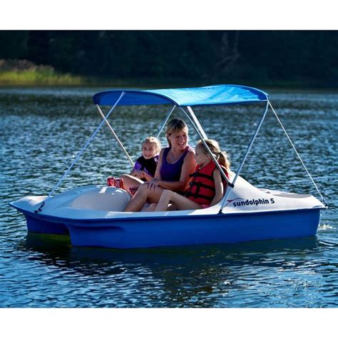 Blue Sun Dolphin 5 Paddle Boat with Canopy | Pedal boat, Boat canopy, Best fishing boats