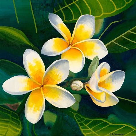 Pin by amylarsn on Acryl gieten | Acrylic painting flowers, Flower art painting, Tropical painting