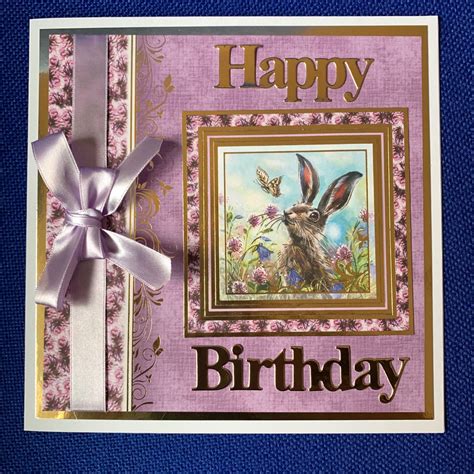 Hunkydory meadow hares Cards Diy, Handmade Cards, Birthday Cards, Happy Birthday, Hare, Meadow ...