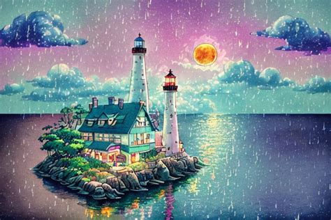 ArtStation - Colorful and Beautiful Lighthouse | Artworks