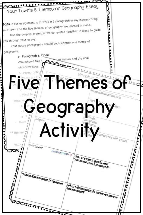 20 5 themes Of Geography Worksheet | Printable Worksheet Template | Geography worksheets, Five ...