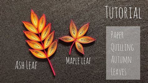 How To Make Paper Quilling Autumn Leaves With Comb #diycrafts # ...