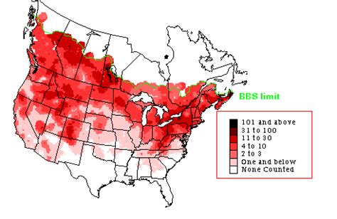 Yellow Warbler - Breeding Range Map