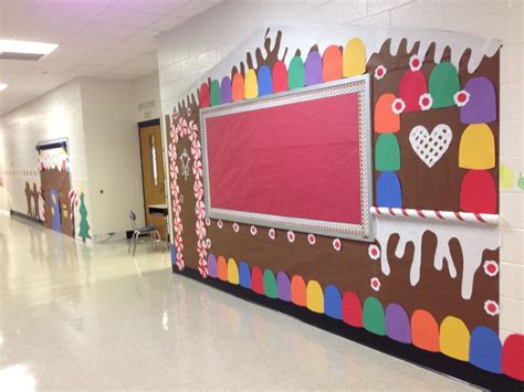 Gingerbread house bulletin board/wall from my classroom | Christmas ...