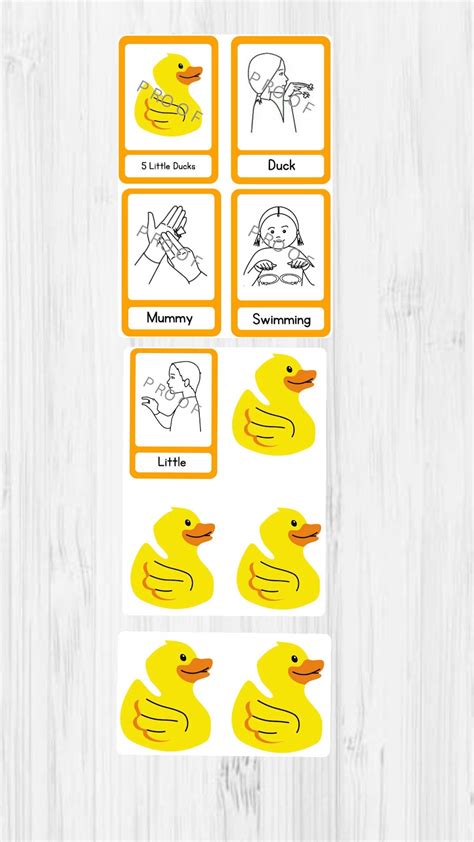 Set of 3 Printable Nursery Rhyme Makaton Sign Flash Cards and Song ...