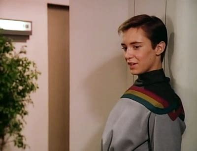 Just noticed Wesley Crusher's original acting ensign "uniform" shirt ...