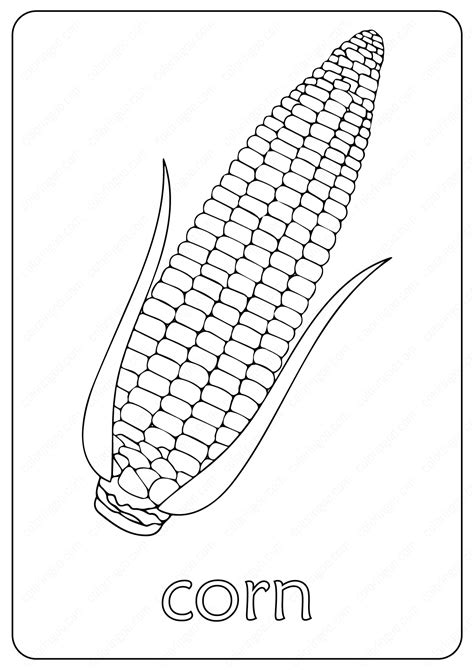 Free Printable Corn Maize Coloring Pages | Coloring pages, Corn drawing ...