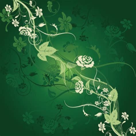 Green Floral Background | FreeVectors