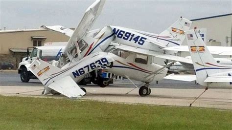 Strong Winds Damage at Least a Dozen Planes at Texas Airport | The Weather Channel