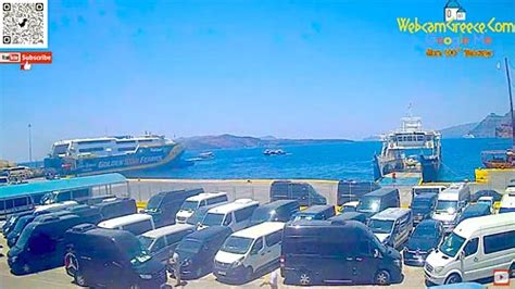 Live Santorini Cruise Ship Port Webcam, Greece