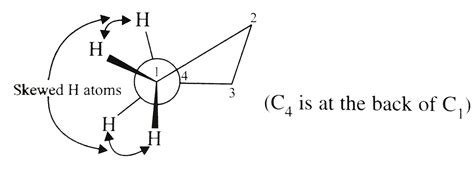 i. Draw the conformation of cyclobutane that can overcome the eclipsing ...