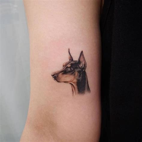 Doberman tattoo. | Doberman tattoo, Tattoos, Cute tiny tattoos