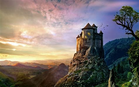 Download Mountain Architecture Man Made Castle HD Wallpaper