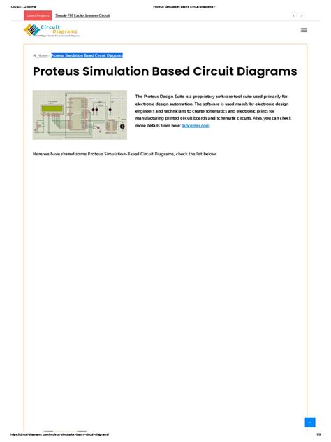 Proteus Simulation Based Circuit Diagrams | PDF | Operational Amplifier ...