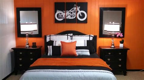 Harley Davidson theme bedroom. | Bedroom decor, Bedroom themes, Harley ...