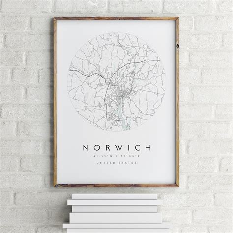 Norwich Map, Norwich, Connecticut, City Map, Home Town Map, Norwich ...