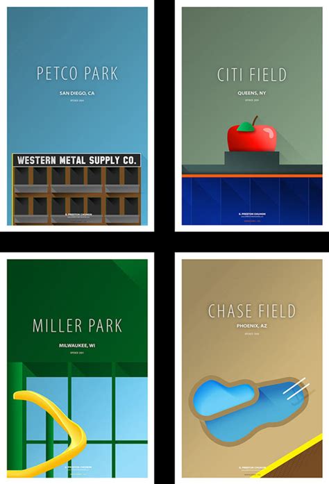 Take a Gander at These Outstanding Posters of Minimalist MLB Stadium ...