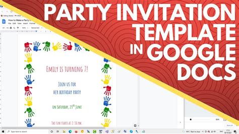 How to Make a Party Invitation Template in Google Docs - YouTube